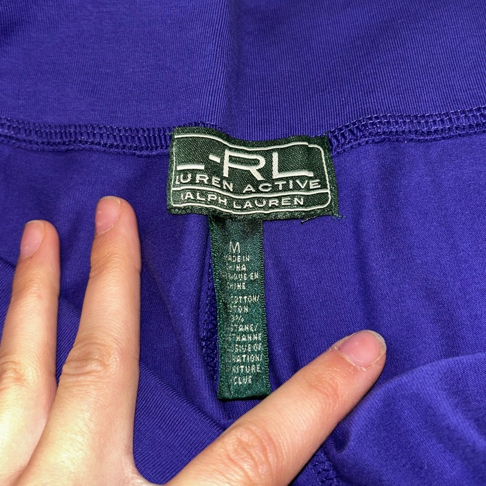 Ralph Lauren Active Purple yoga capris - Picture 2 of 3